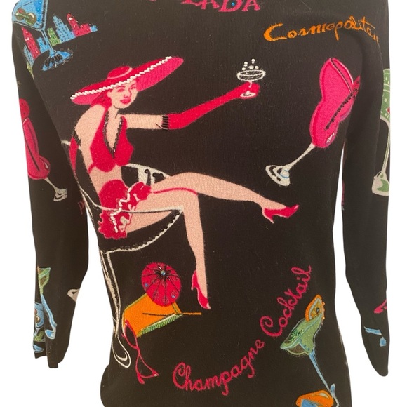 Vintage Elizabeth NY Knit Beaded Cocktsil Sweater - Picture 6 of 6